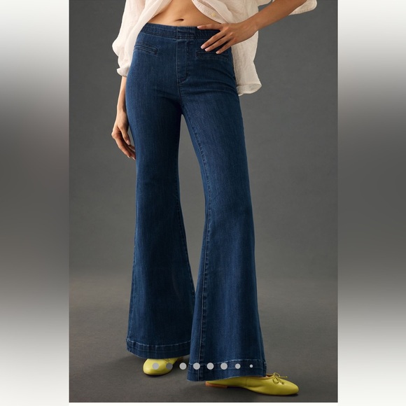 Pilcro Pull on High Rise Retro Flare Jeans - Picture 7 of 9